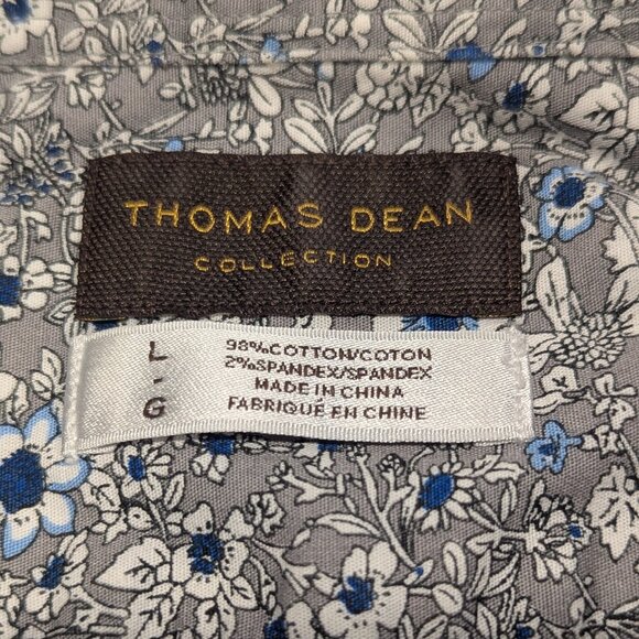 Thomas Dean Collection Floral Pattern Button Up Long Sleeve Shirt - Picture 14 of 15